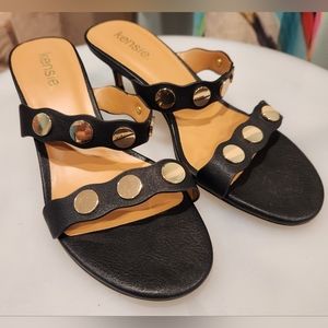 Kensie 7.5 Black Heeled Sandal